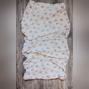 100% Cotton Flannel Crib Fitted Sheet Toddler Bed Purple Yellow Floral